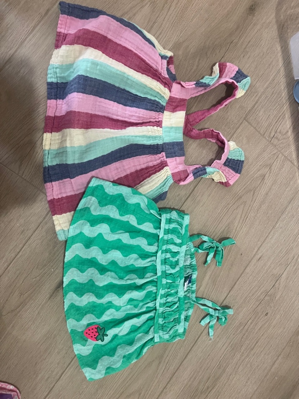 Colorful Striped Toddler Girls' Tank Tops
